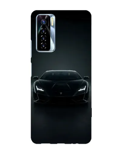 Чехол для TECNO Camon 17 Pro с картинкой «Черный Lamborghini Aventador»