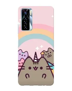 Чехол для TECNO Camon 17 Pro с картинкой «Единорог Pusheen»