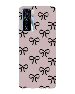 Чохол для TECNO Camon 17 Pro з картинкою «Чорні бантики»