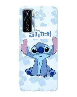 Чехол для TECNO Camon 17 Pro с картинкой «Stitch среди цветов» Чехол для TECNO Camon 17 Pro с картинкой «Stitch среди цветов»