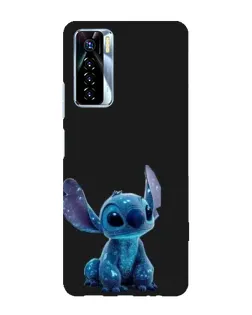 Чехол для TECNO Camon 17 Pro с картинкой «Стич на черном»