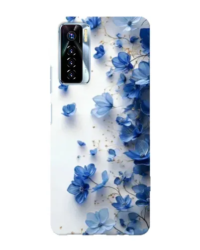 Чохол для TECNO Camon 17 Pro з картинкою «Блакитний квітковий каскад»