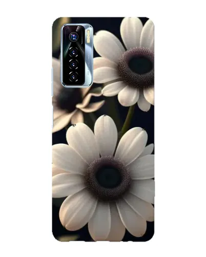 Чохол для TECNO Camon 17 Pro з картинкою «Білі маргаритки макро»