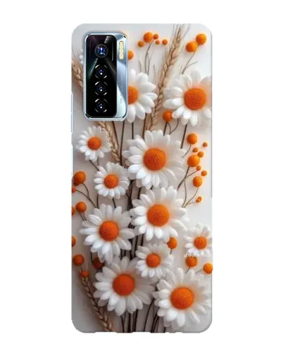 Чохол для TECNO Camon 17 Pro з картинкою «Білі сухоцвіти»