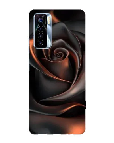 Чохол для TECNO Camon 17 Pro з картинкою «Шовкова чорна троянда»