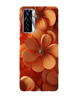 Чохол для TECNO Camon 17 Pro з картинкою «Помаранчева макро квітка»
