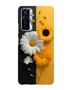 Чохол для TECNO Camon 17 Pro з картинкою «Соняшник та ромашка»