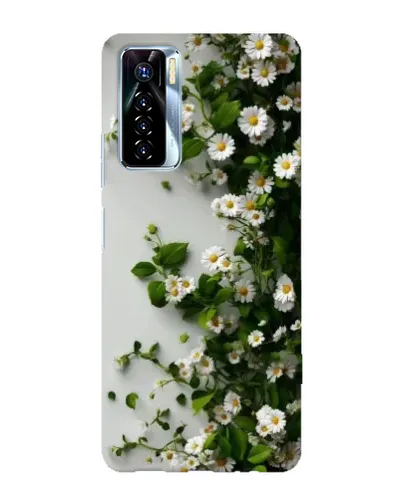 Чохол для TECNO Camon 17 Pro з картинкою «Гілка дрібних білих квітів»
