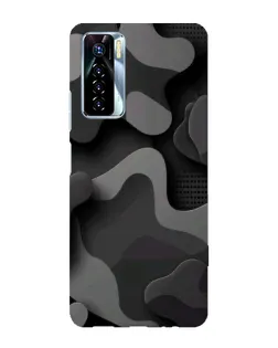 Чохол для TECNO Camon 17 Pro з картинкою «Темний абстрактний камуфляж»