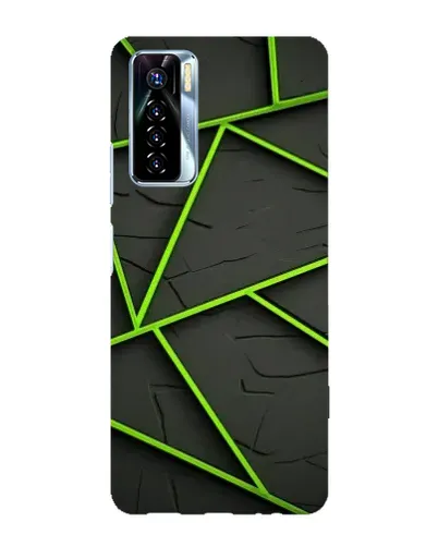 Чохол для TECNO Camon 17 Pro з картинкою «Зелені геометричні лінії» Чохол для TECNO Camon 17 Pro з картинкою «Зелені геометричні лінії»