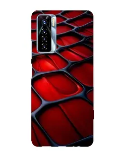 Чохол для TECNO Camon 17 Pro з картинкою «Червона глянцева сітка»