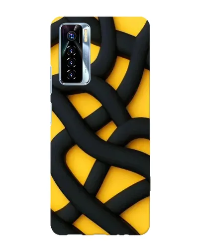 Чохол для TECNO Camon 17 Pro з картинкою «Чорне жовте переплетення» Чохол для TECNO Camon 17 Pro з картинкою «Чорне жовте переплетення»
