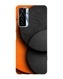Чохол для TECNO Camon 17 Pro з картинкою «Геометрія помаранчевих кіл»