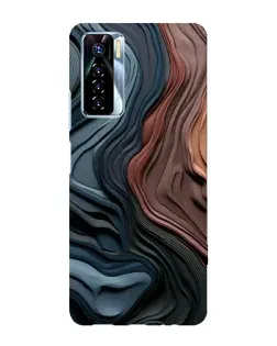 Чохол для TECNO Camon 17 Pro з картинкою «Кольорові хвилі каньйону»