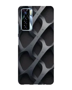Чохол для TECNO Camon 17 Pro з картинкою «Об'ємне сіре плетіння»