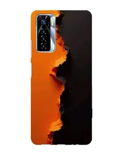 Чохол для TECNO Camon 17 Pro з картинкою «Помаранчевий розлом»