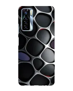 Чохол для TECNO Camon 17 Pro з картинкою «Об'ємна темна решітка»