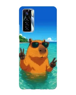 Чехол для TECNO Camon 17 Pro с картинкой «Морская капибара» Чехол для TECNO Camon 17 Pro с картинкой «Морская капибара»
