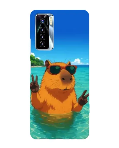 Чехол для TECNO Camon 17 Pro с картинкой «Морская капибара» Чехол для TECNO Camon 17 Pro с картинкой «Морская капибара»