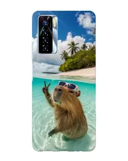 Чехол для TECNO Camon 17 Pro с картинкой «Капибара на море» Чехол для TECNO Camon 17 Pro с картинкой «Капибара на море»