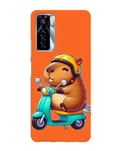 Чехол для TECNO Camon 17 Pro с картинкой «Капибара на скутере» Чехол для TECNO Camon 17 Pro с картинкой «Капибара на скутере»