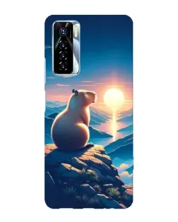 Чехол для TECNO Camon 17 Pro с картинкой «Закат солнца с капибарой» Чехол для TECNO Camon 17 Pro с картинкой «Закат солнца с капибарой»