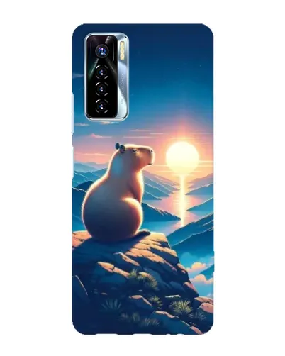 Чехол для TECNO Camon 17 Pro с картинкой «Закат солнца с капибарой» Чехол для TECNO Camon 17 Pro с картинкой «Закат солнца с капибарой»