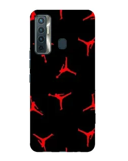 Чохол для TECNO Camon 17 з картинкою «Jordan Red Pattern» Чохол для TECNO Camon 17 з картинкою «Jordan Red Pattern»