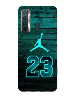 Чехол для TECNO Camon 17 с картинкой «Jordan Cyan 23»