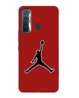 Чехол для TECNO Camon 17 с картинкой «Jordan Red Back»