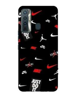 Чехол для TECNO Camon 17 с картинкой «Nike Mix Pattern»