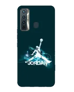 Чехол для TECNO Camon 17 с картинкой «Jordan Blue Fire»