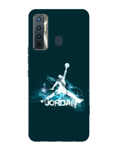 Чехол для TECNO Camon 17 с картинкой «Jordan Blue Fire» Чехол для TECNO Camon 17 с картинкой «Jordan Blue Fire»