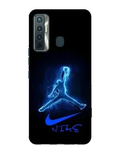 Чехол для TECNO Camon 17 с картинкой «Jordan Neon Blue»