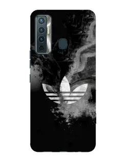 Чехол для TECNO Camon 17 с картинкой «Абстрактный дым Adidas»
