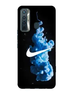 Чехол для TECNO Camon 17 с картинкой «Nike и синий дым»