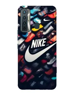 Чехол для TECNO Camon 17 с картинкой «Коллекция кроссовок Nike»