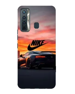 Чехол для TECNO Camon 17 с картинкой «Nike и суперкар»