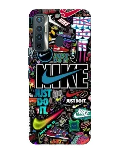 Чехол для TECNO Camon 17 с картинкой «Яркий коллаж Nike» Чехол для TECNO Camon 17 с картинкой «Яркий коллаж Nike»