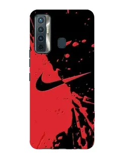 Чехол для TECNO Camon 17 с картинкой «Красные брызги Nike» Чехол для TECNO Camon 17 с картинкой «Красные брызги Nike»