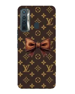Чехол для TECNO Camon 17 с картинкой «LV с бантом»