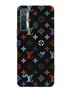 Чехол для TECNO Camon 17 с картинкой «Цветная монограмма LV»