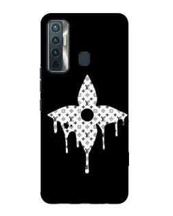 Чехол для TECNO Camon 17 с картинкой «Цветочная монограмма»