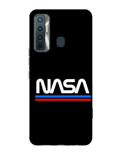 Чехол для TECNO Camon 17 с картинкой «NASA — классика Red Blue» Чехол для TECNO Camon 17 с картинкой «NASA — классика Red Blue»