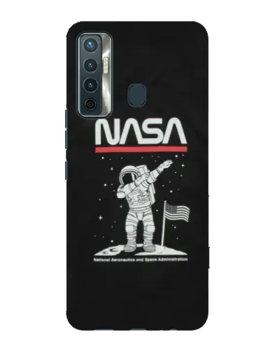 Чехол для TECNO Camon 17 с картинкой «NASA — шагаем по Луне» Чехол для TECNO Camon 17 с картинкой «NASA — шагаем по Луне»