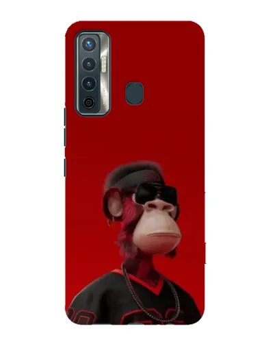 Чехол для TECNO Camon 17 с картинкой «Bored Ape в красном» Чехол для TECNO Camon 17 с картинкой «Bored Ape в красном»