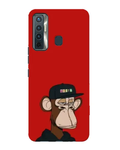 Чехол для TECNO Camon 17 с картинкой «Bored Ape — красный фон» Чехол для TECNO Camon 17 с картинкой «Bored Ape — красный фон»