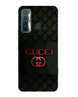 Чехол для TECNO Camon 17 с картинкой «Gucci — стеганый черный»