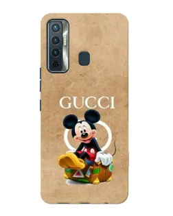 Чехол для TECNO Camon 17 с картинкой «Микки Маус Gucci — крафт»