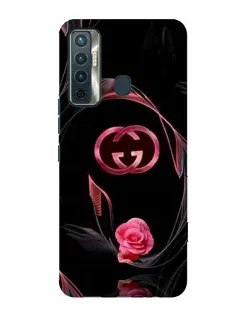 Чехол для TECNO Camon 17 с картинкой «Gucci — неоновая роза»